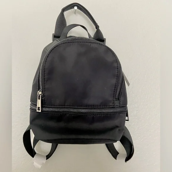 NWT mini black backpack BADGLEY MISCHKA Black Mini Nylon Backpack NWT MSRP$99 | eBay main image 4